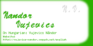 nandor vujevics business card